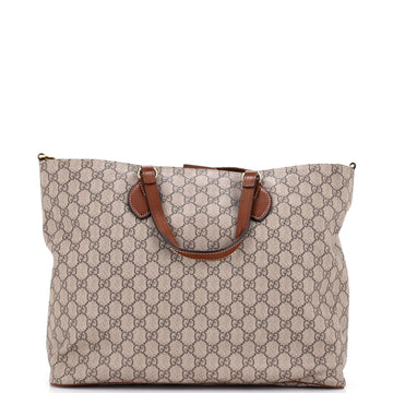 Gucci Convertible Soft Tote GG Coated Canvas with Leather Medium
