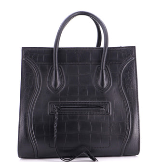 Celine Phantom Bag Crocodile Embossed Leather Medium