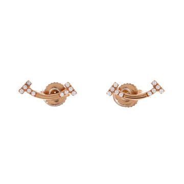 Tiffany & Co. T Smile Stud Earrings 18K Rose Gold and Diamonds