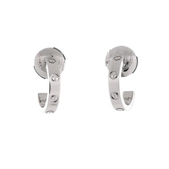 Cartier Love Hoop Earrings 18K White Gold Small