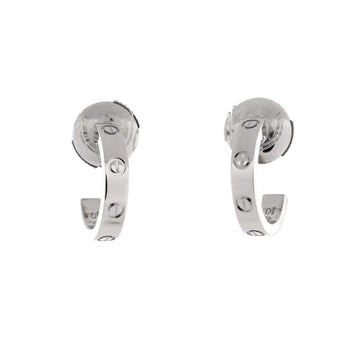 Cartier Love Hoop Earrings 18K White Gold Small