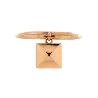 Hermes Clou d'H Charm Ring 18K Rose Gold Small