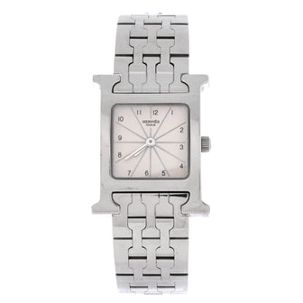 Hermes Heure H Quartz Watch Stainless Steel 21