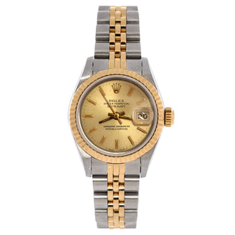 Rolex Oyster Perpetual Datejust Automatic Watch Stainless Steel and Yellow Gold 26
