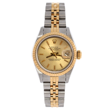 Rolex Oyster Perpetual Datejust Automatic Watch Stainless Steel and Yellow Gold 26