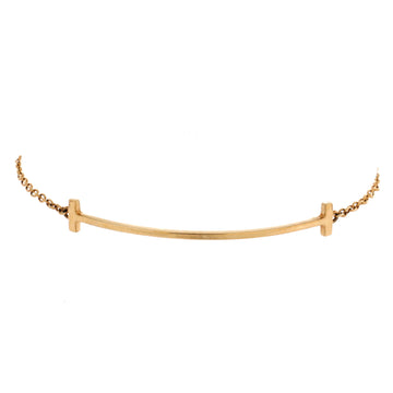 Tiffany & Co. T Smile Chain Bracelet 18K Yellow Gold Medium