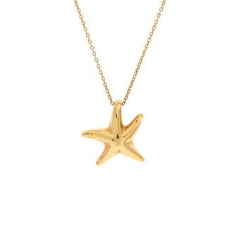 Tiffany & Co. Starfish Pendant Necklace 18K Yellow Gold