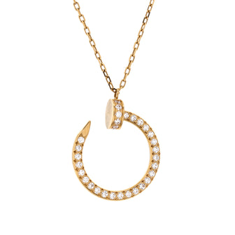 Cartier Juste un Clou Pendant Necklace 18K Yellow Gold and Pave Diamonds