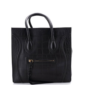 Celine Phantom Bag Crocodile Embossed Leather Medium