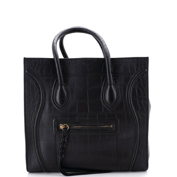 Celine Phantom Bag Crocodile Embossed Leather Medium