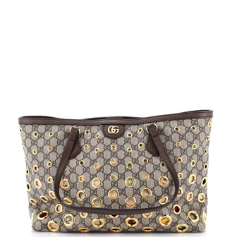 Gucci Ophidia Tote Grommet GG Coated Canvas Medium