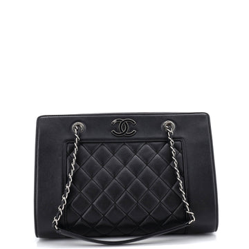 Chanel Mademoiselle Vintage Shopping Tote Quilted Sheepskin Medium