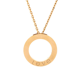 Cartier 3 Diamonds Love Pendant Necklace 18K Yellow Gold and Diamonds