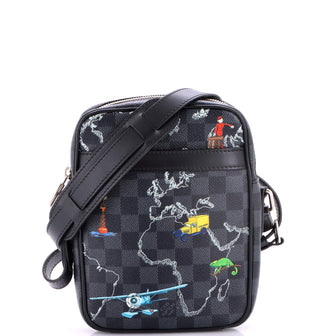 Louis Vuitton Danube Slim Bag Limited Edition Renaissance Map Damier Graphite PM