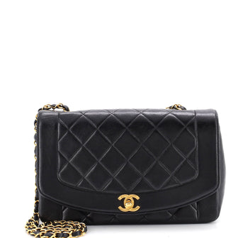 Chanel Vintage Diana Flap Bag Quilted Lambskin Medium