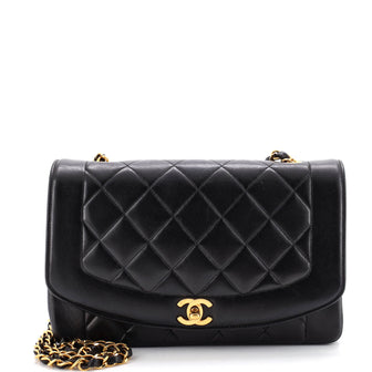 Chanel Vintage Diana Flap Bag Quilted Lambskin Medium