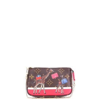 Louis Vuitton Pochette Accessoires Limited Edition Christmas Animation Monogram Canvas Mini