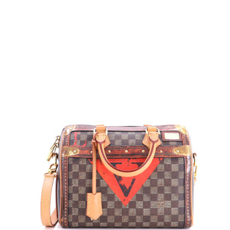 Louis Vuitton Speedy Bandouliere Bag Limited Edition Damier Time Trunk 25