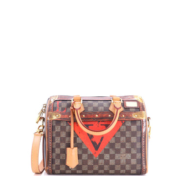 Louis Vuitton Speedy Bandouliere Bag Limited Edition Damier Time Trunk 25