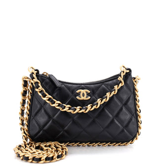 Chanel CC Chain Around Hobo Quilted Lambskin Mini