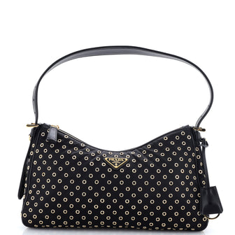 Prada Aimee Shoulder Bag Re-Nylon with Grommets Medium