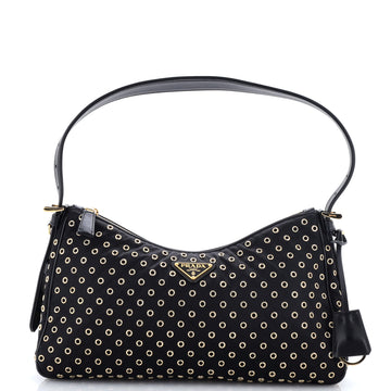 Prada Aimee Shoulder Bag Re-Nylon with Grommets Medium