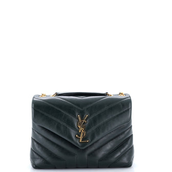 Saint Laurent Loulou Shoulder Bag Matelasse Chevron Leather Small