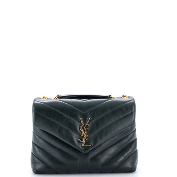Saint Laurent Loulou Shoulder Bag Matelasse Chevron Leather Small