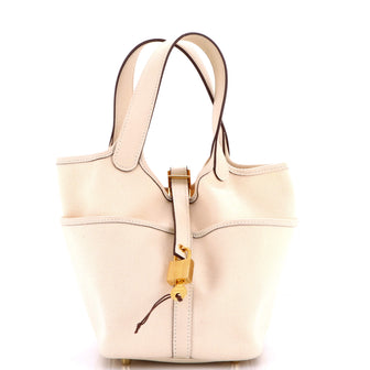 Hermes Cargo Picotin Lock Bag Canvas and Swift PM