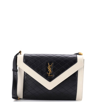 Saint Laurent Gaby Envelope Satchel Quilted Leather