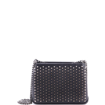 Christian Louboutin Triloubi Chain Bag Spiked Leather Small