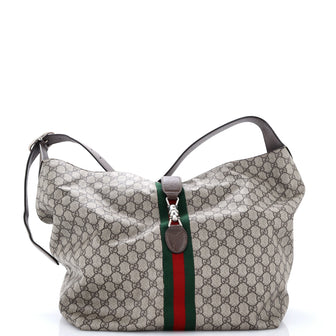 Gucci Jackie 1961 Soft Shoulder Bag GG Coated Canvas Medium