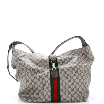 Gucci Jackie 1961 Soft Shoulder Bag GG Coated Canvas Medium