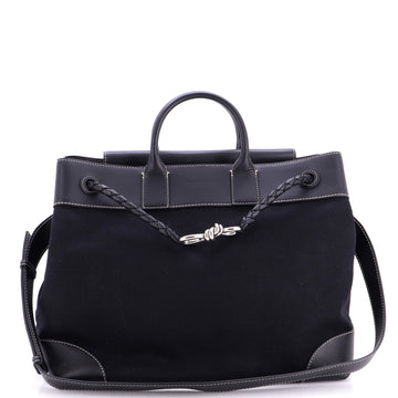 Bottega Veneta Andiamo Voyager Bag Canvas and Leather Large