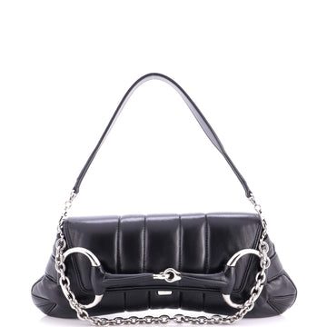 Gucci Horsebit Chain Shoulder Bag Vertical Quilted Leather Large