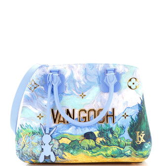 Louis Vuitton Montaigne Handbag Limited Edition Jeff Koons Van Gogh Print Canvas MM