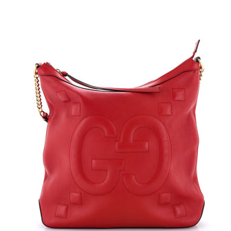 Gucci Apollo Hobo GG Embossed Calfskin Medium