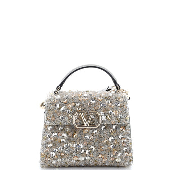 Valentino Garavani VSling Top Handle Bag Sequins Mini