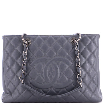 Chanel Grand Shopping Tote Quilted Caviar