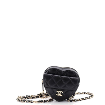 Chanel CC in Love Heart Belt Bag Quilted Lambskin
