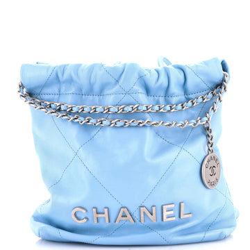 Chanel 22 Chain Hobo Quilted Calfskin Mini
