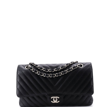 Chanel Classic Double Flap Bag Chevron Lambskin Medium