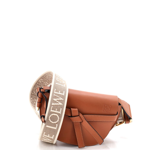 Loewe Gate Dual Shoulder Bag Leather Mini Brown 4335701
