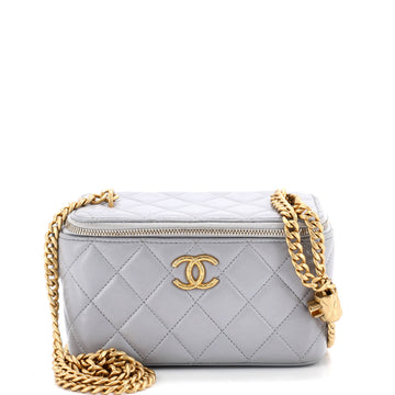 Chanel All Slide Long Vanity Case with Chain Quilted Lambskin Small