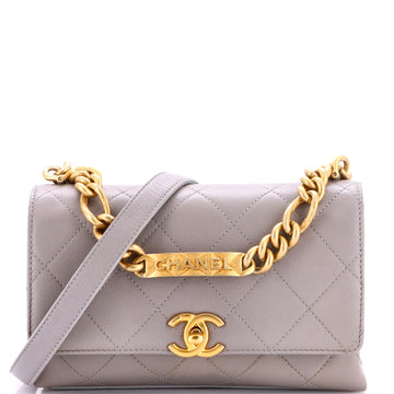 Chanel Bracelet On Chain Flap Bag Quilted Caviar Mini