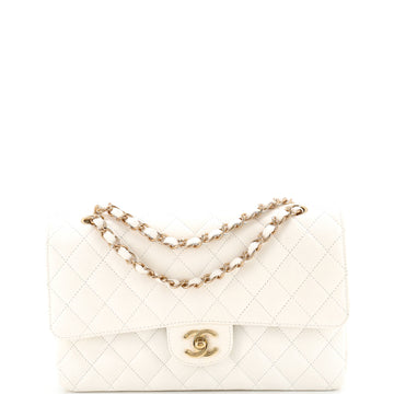 Chanel Vintage Classic Double Flap Bag Quilted Caviar Medium
