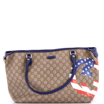 Gucci Flag Tote GG Coated Canvas