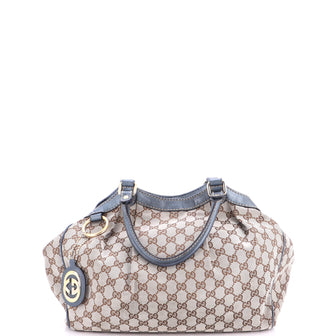 Gucci Sukey Tote GG Canvas with Leather Medium