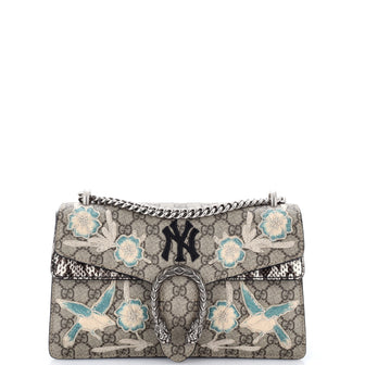 Gucci MLB Dionysus Bag Embroidered GG Coated Canvas with Python Small