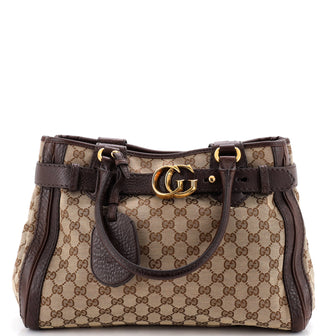 Gucci GG Running Tote GG Canvas with Leather Medium